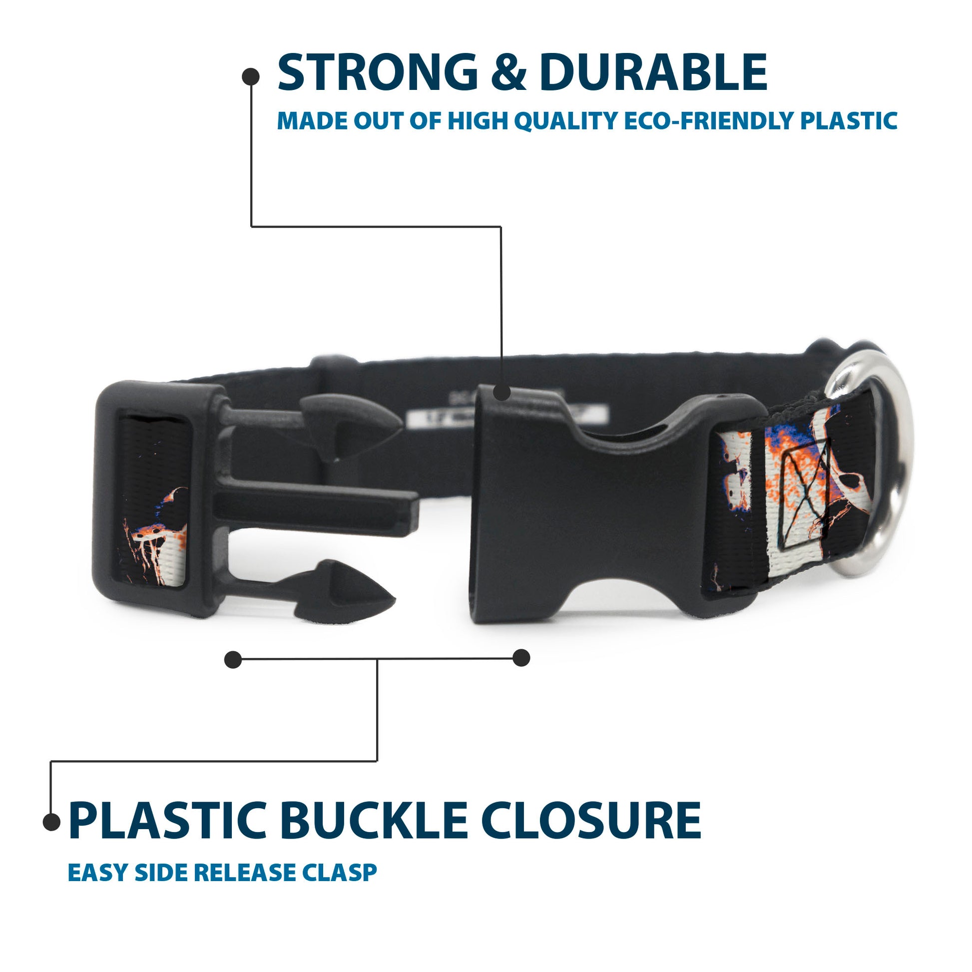 Plastic Clip Collar - Friday the 13th Jason Hockey Mask Pose Blocks Plastic Clip Collars Friday the 13th