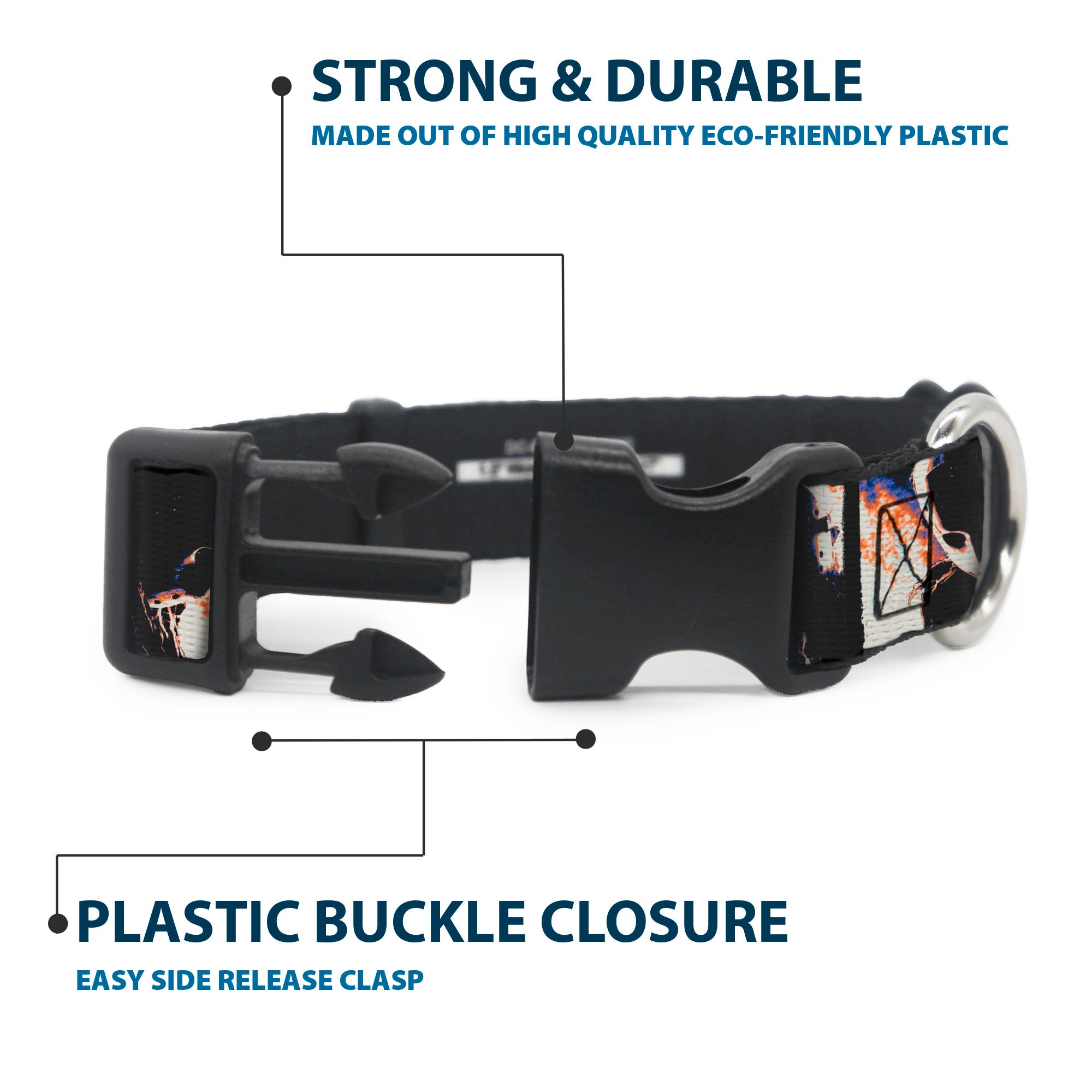 Plastic Clip Collar - Friday the 13th Jason Hockey Mask Pose Blocks Plastic Clip Collars Friday the 13th