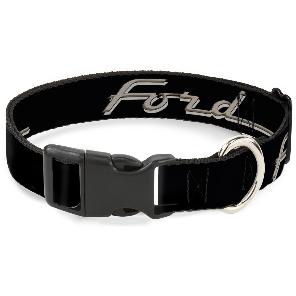 Plastic Clip Collar - FORD F-100 Script Black/Tan-Gray Plastic Clip Collars Ford