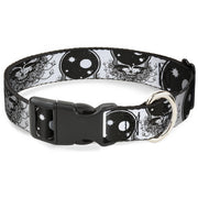 Plastic Clip Collar - Space Your Face White/Black Plastic Clip Collars Grateful Dead