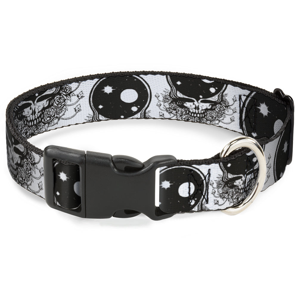 Plastic Clip Collar - Space Your Face White/Black Plastic Clip Collars Grateful Dead