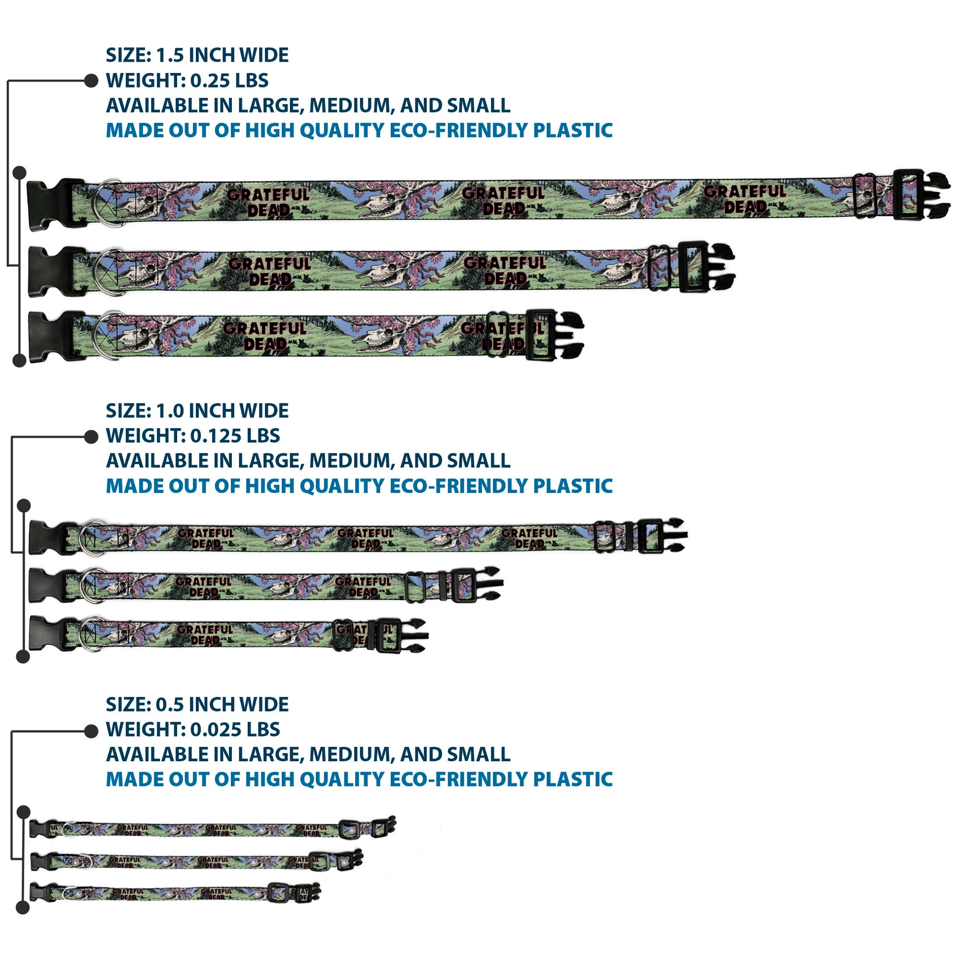 Plastic Clip Collar - Grateful Dead Dave's Picks Volume Nine Montana Cover Art Plastic Clip Collars Grateful Dead