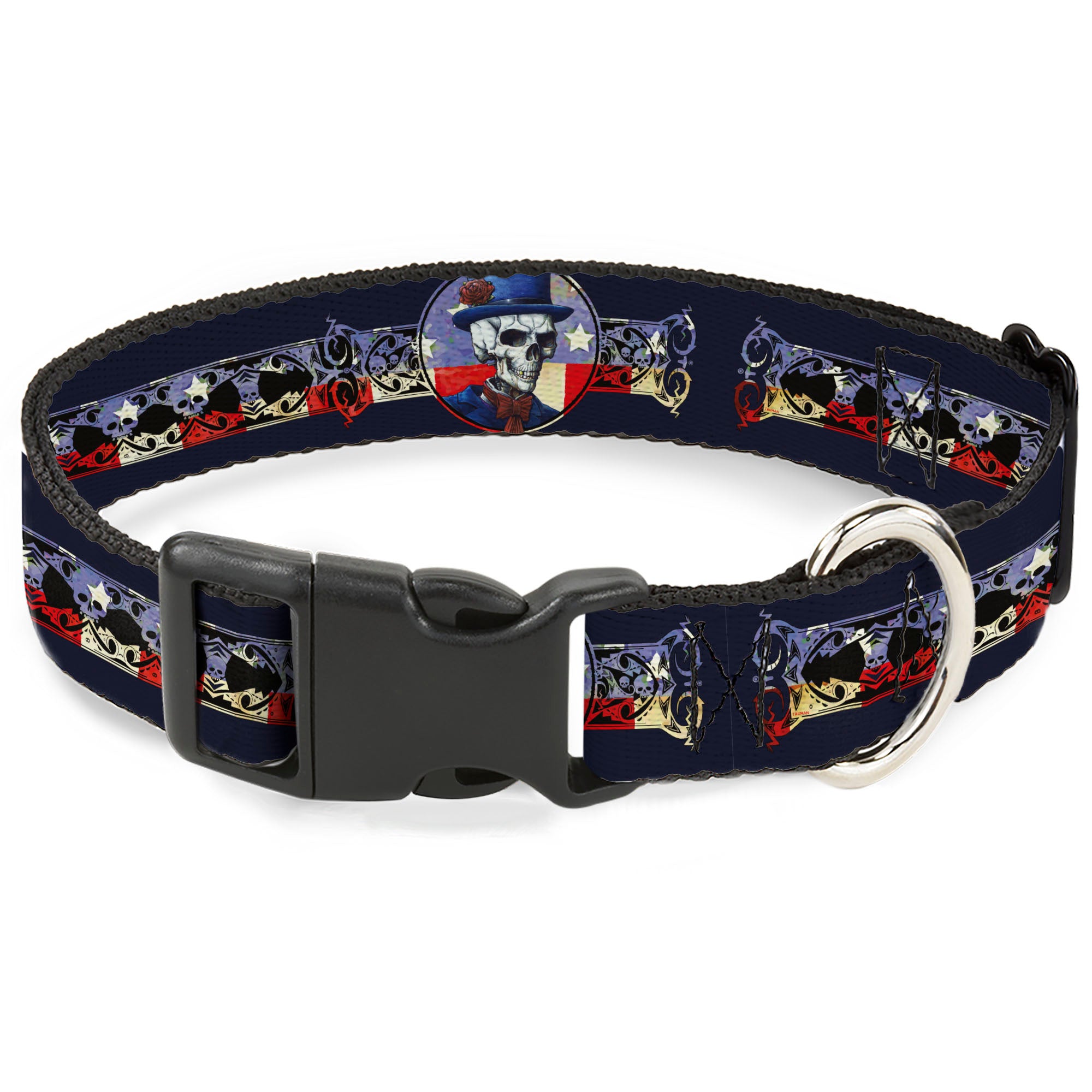 Plastic Clip Collar - Grateful Dead Dave's Picks Skeleton Americana Bonus Art Plastic Clip Collars Grateful Dead