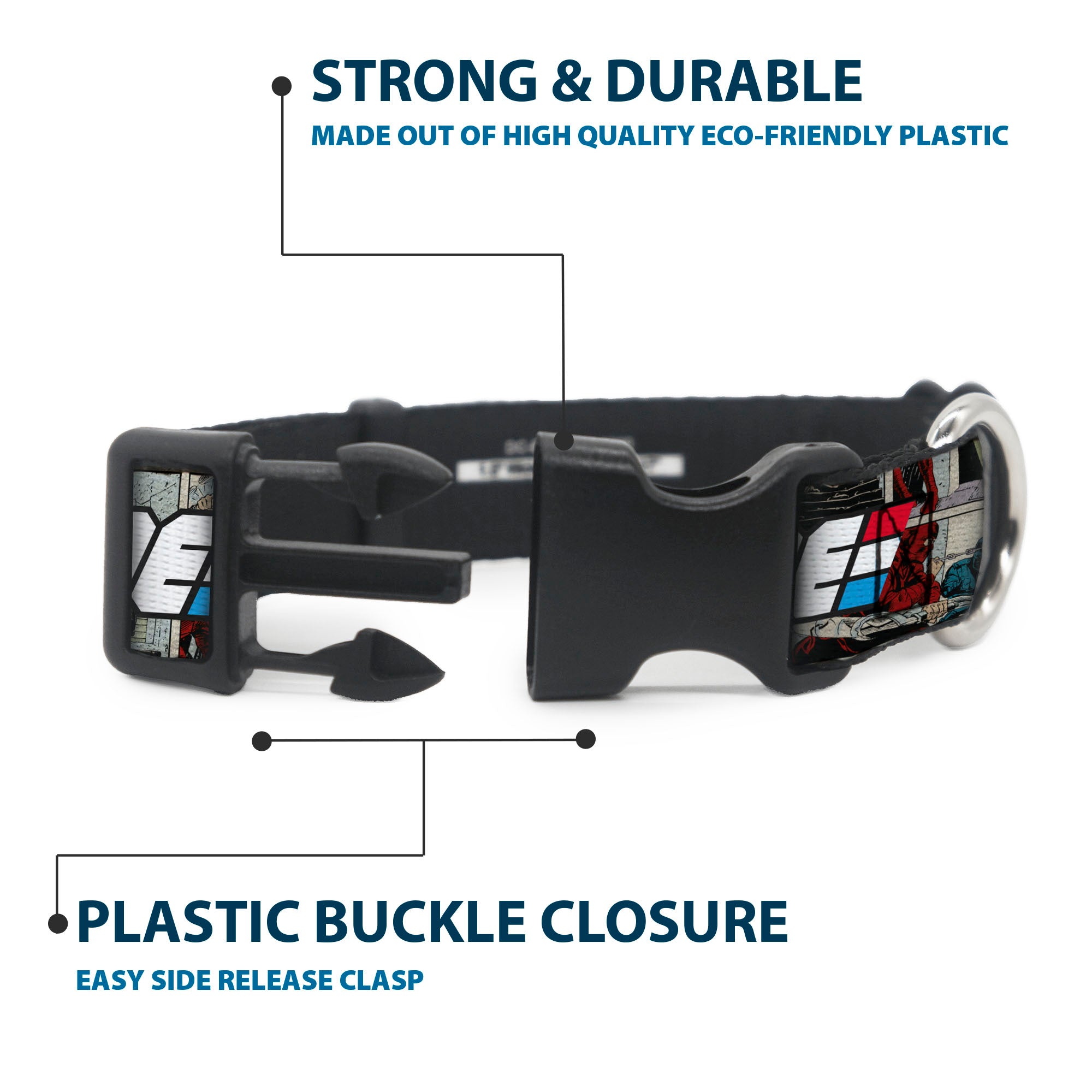 Plastic Clip Collar - GI JOE Title Logo and Comic Scene Blocks Plastic Clip Collars GI Joe