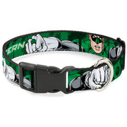 Plastic Clip Collar - Green Lantern Green Glow w/Text Plastic Clip Collars DC Comics