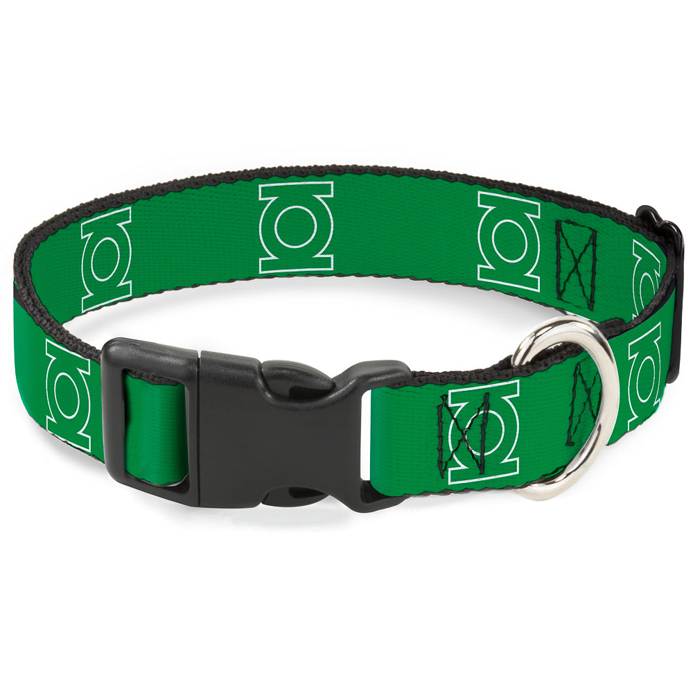 Plastic Clip Collar - Green Lantern Logo Green/White Plastic Clip Collars DC Comics