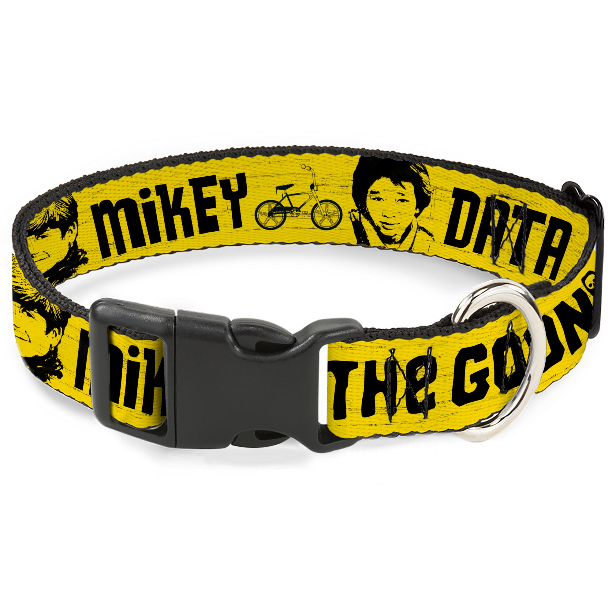 Plastic Clip Collar - THE GOONIES CHUNK MIKEY DATA MOUTH Icons and Title Logo Yellow/Black Plastic Clip Collars The Goonies