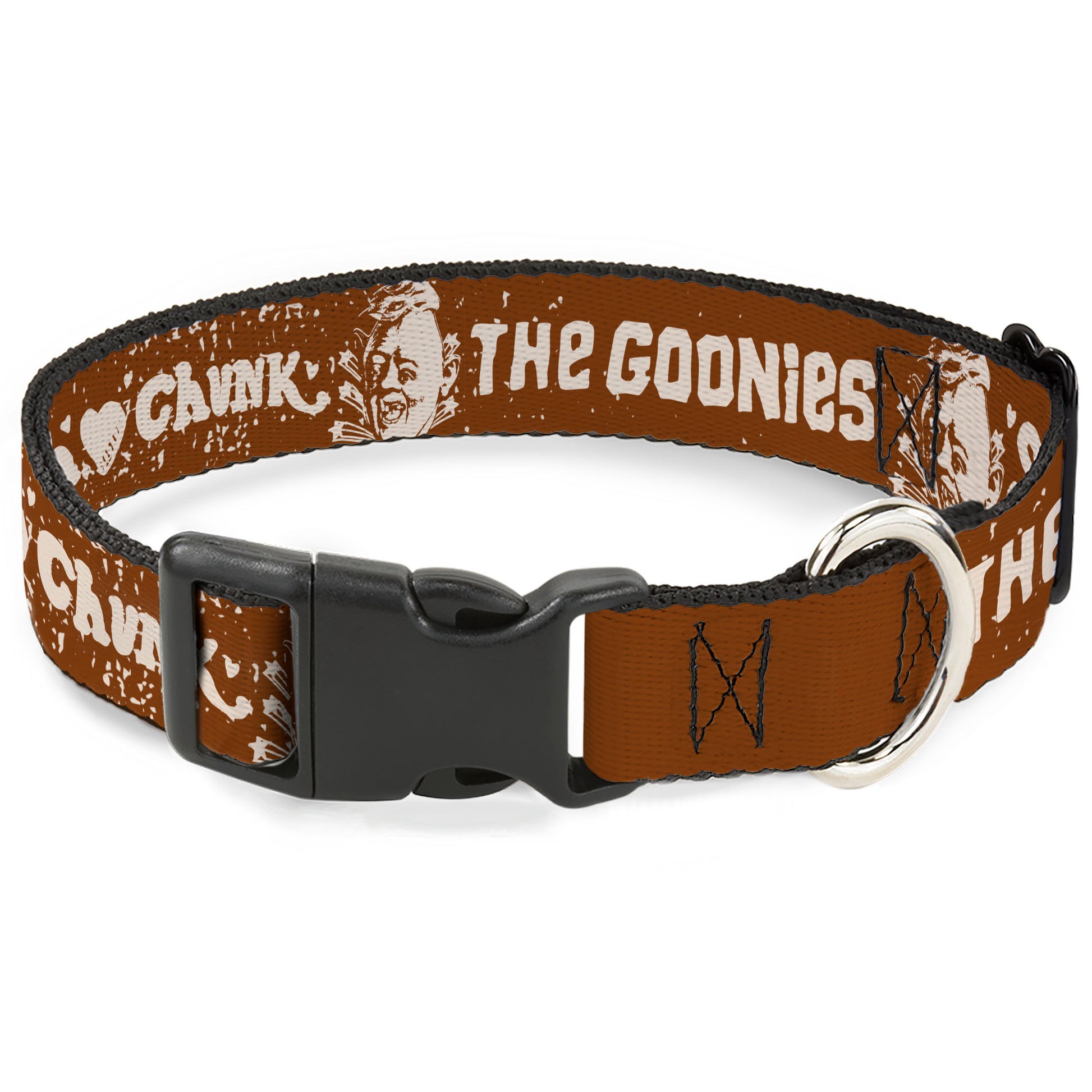 Plastic Clip Collar - THE GOONIES SLOTH LOVE CHUNK Quote and Title Logo Brown/Tan Plastic Clip Collars The Goonies