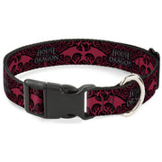 Plastic Clip Collar - HOUSE OF THE DRAGON Dragon Icon Black/Red/White Plastic Clip Collars House of the Dragon