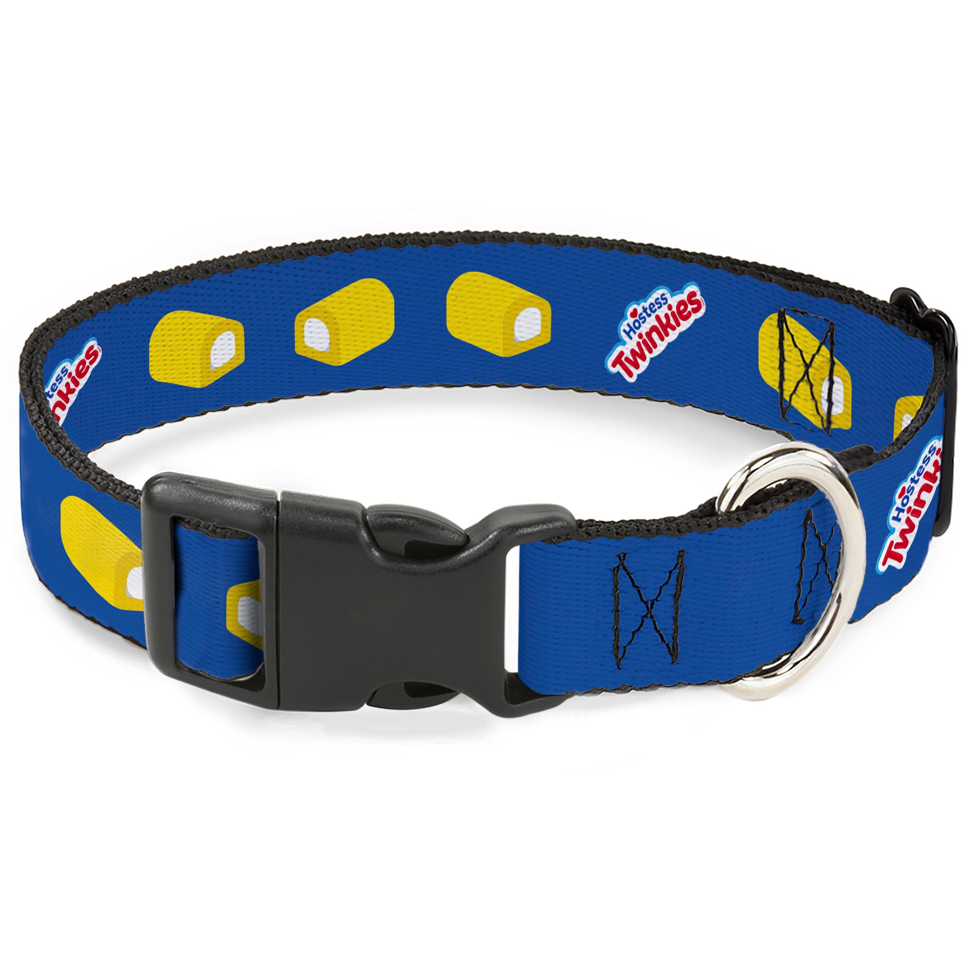 Plastic Clip Collar - Hostess Twinkies Pieces and Logo Blue/Yellow/White