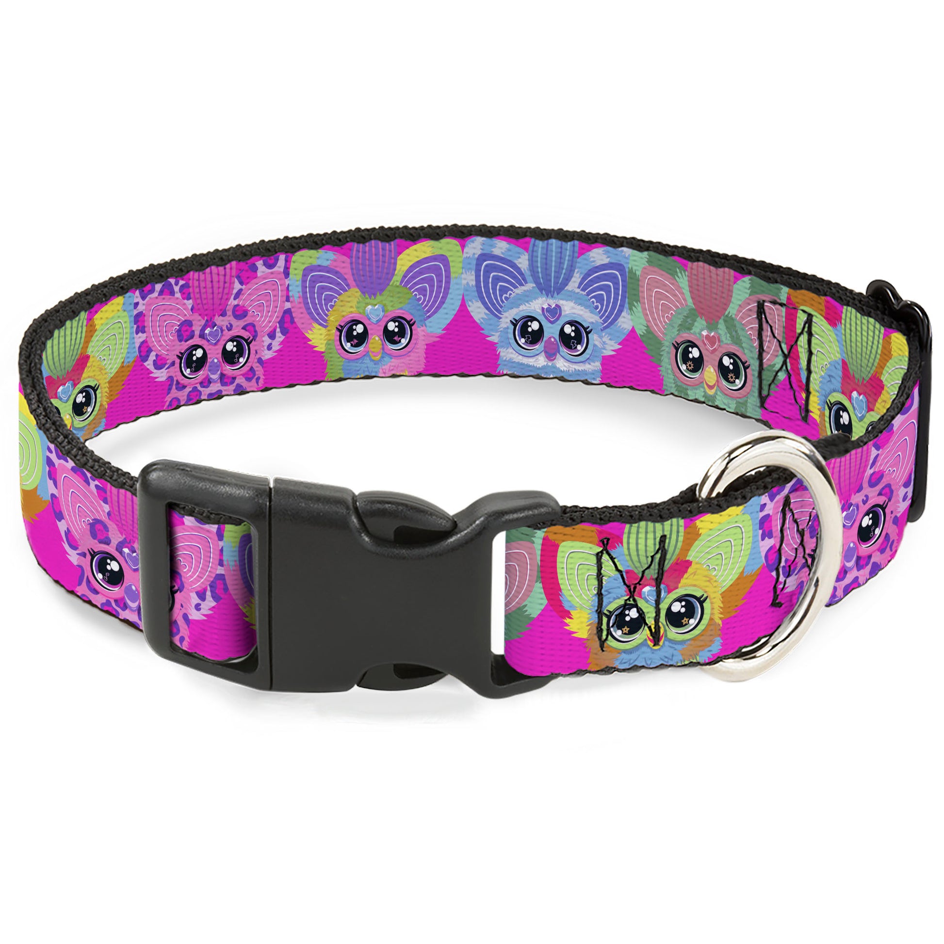 Plastic Clip Collar - Furby Five Furblets Faces Pink Plastic Clip Collars Furby