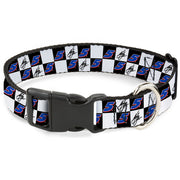 Plastic Clip Collar - Kyle Larson Autograph and #5 Checker Logo Black/White/Blue/Red Plastic Clip Collars Hendrick Motorsports