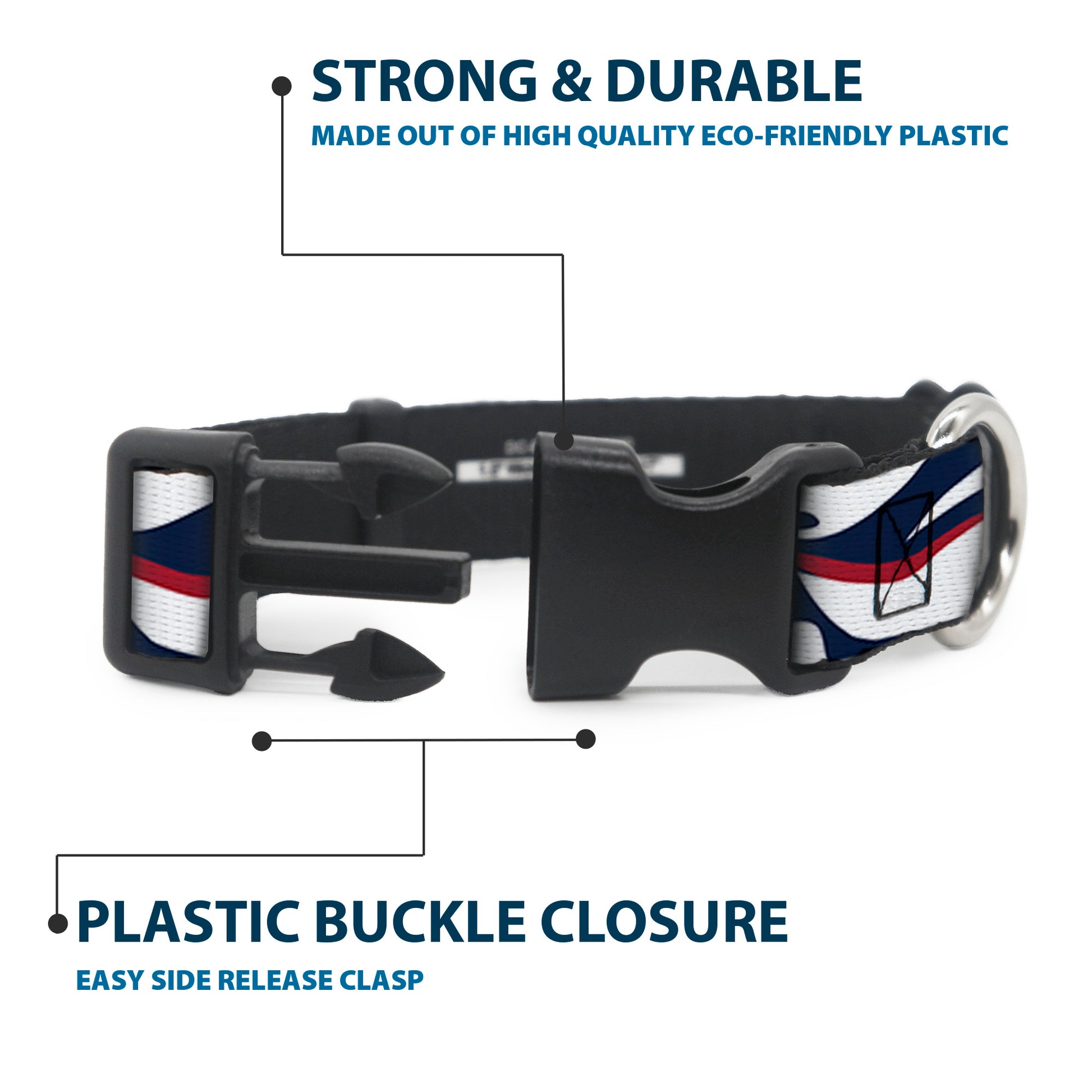 Plastic Clip Collar - William Byron #24 Car Scheme White/Red/Blue Plastic Clip Collars Hendrick Motorsports