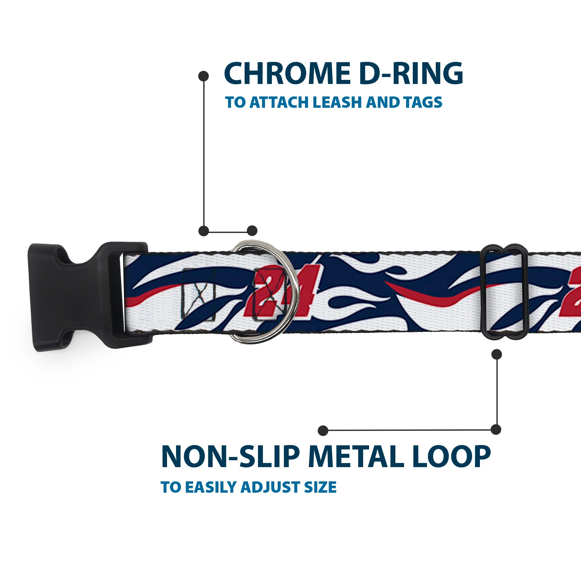 Plastic Clip Collar - William Byron #24 Car Scheme White/Red/Blue Plastic Clip Collars Hendrick Motorsports