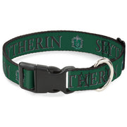 Plastic Clip Collar - Harry Potter SLYTHERIN & Crest Green/Black Plastic Clip Collars Harry Potter