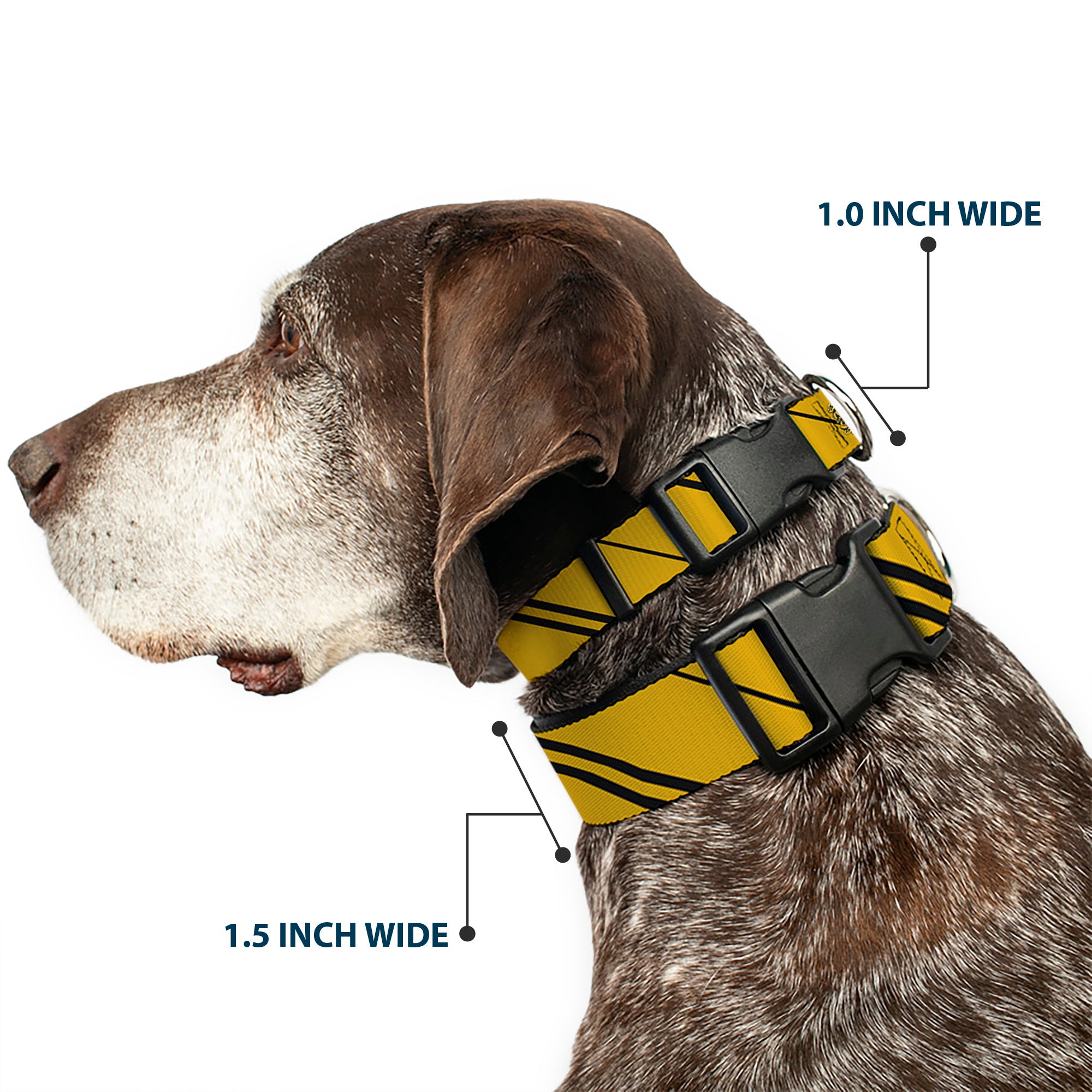Plastic Clip Collar - HUFFLEPUFF Crest/Stripe Yellow/Black Plastic Clip Collars Harry Potter