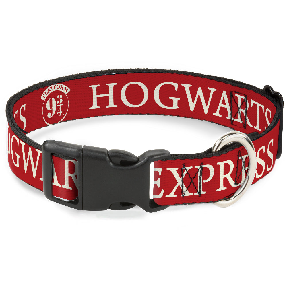 Plastic Clip Collar - HOGWARTS EXPRESS 9¾ Red/White Plastic Clip Collars Harry Potter