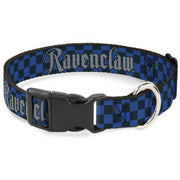 Plastic Clip Collar - Harry Potter RAVENCLAW Checker Blues/Grays Plastic Clip Collars Harry Potter