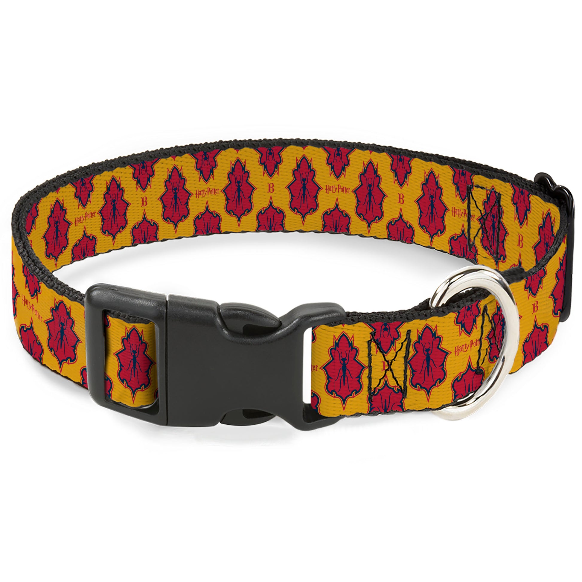 Plastic Clip Collar - HARRY POTTER Butterbeer Insect Icon Yellow/Reds Plastic Clip Collars Harry Potter