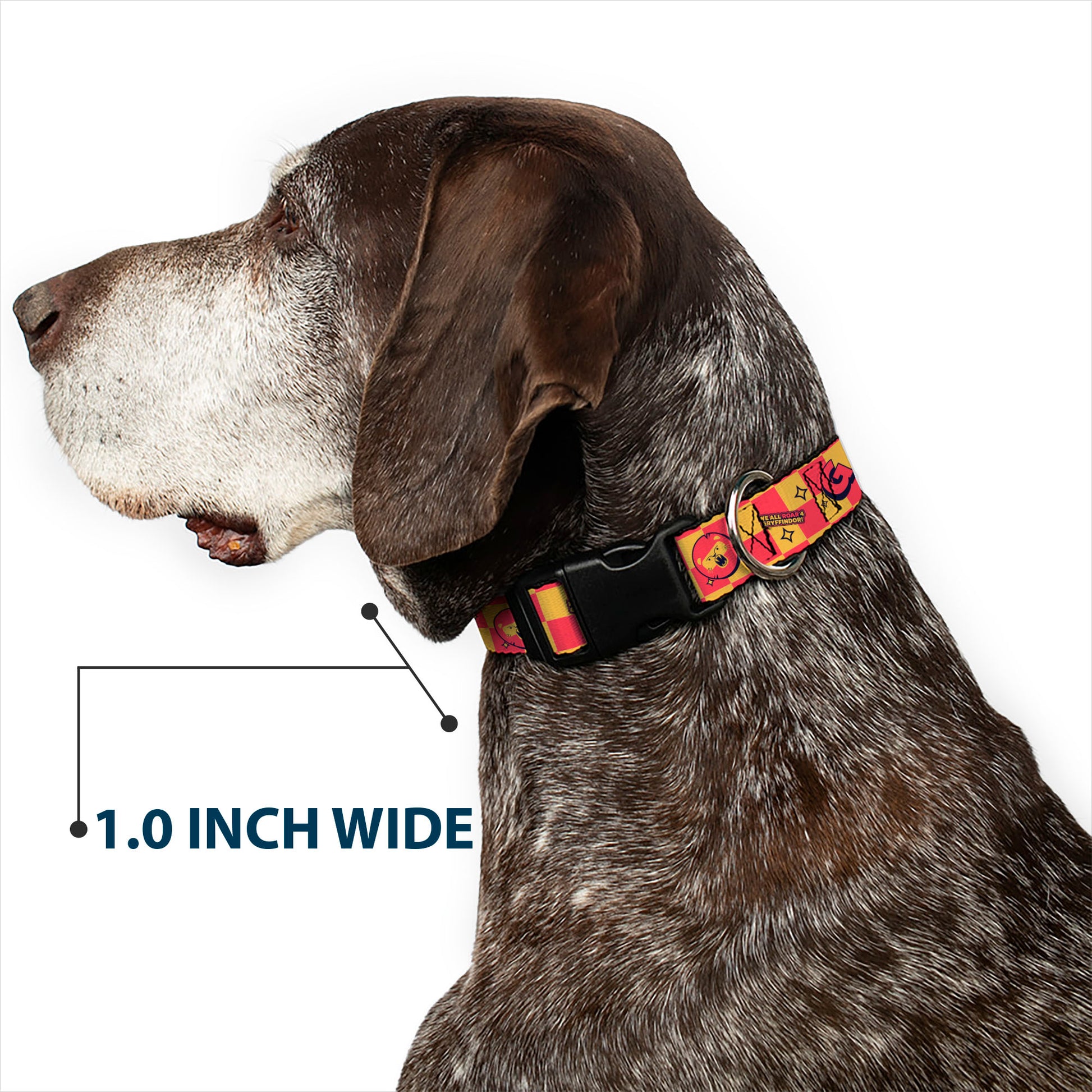 Plastic Clip Collar - Harry Potter Gryffindor Icons Checker Yellow/Red Plastic Clip Collars Harry Potter