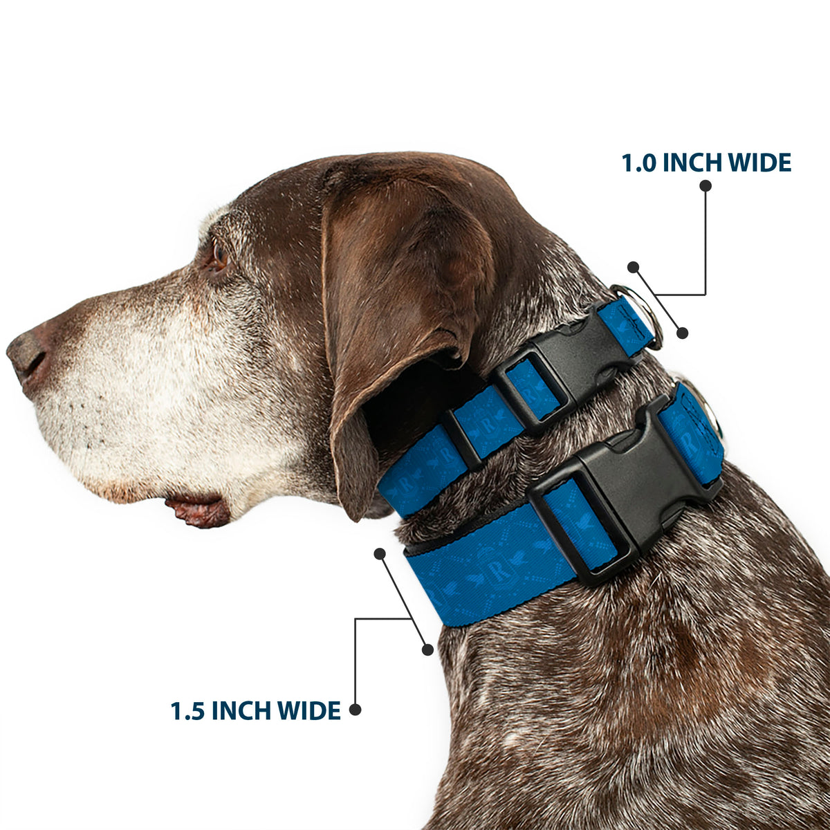 Plastic Clip Collar - Harry Potter Ravenclaw House Pride Banner Blues Dog Collars Plastic Clip Side Release Harry Potter
