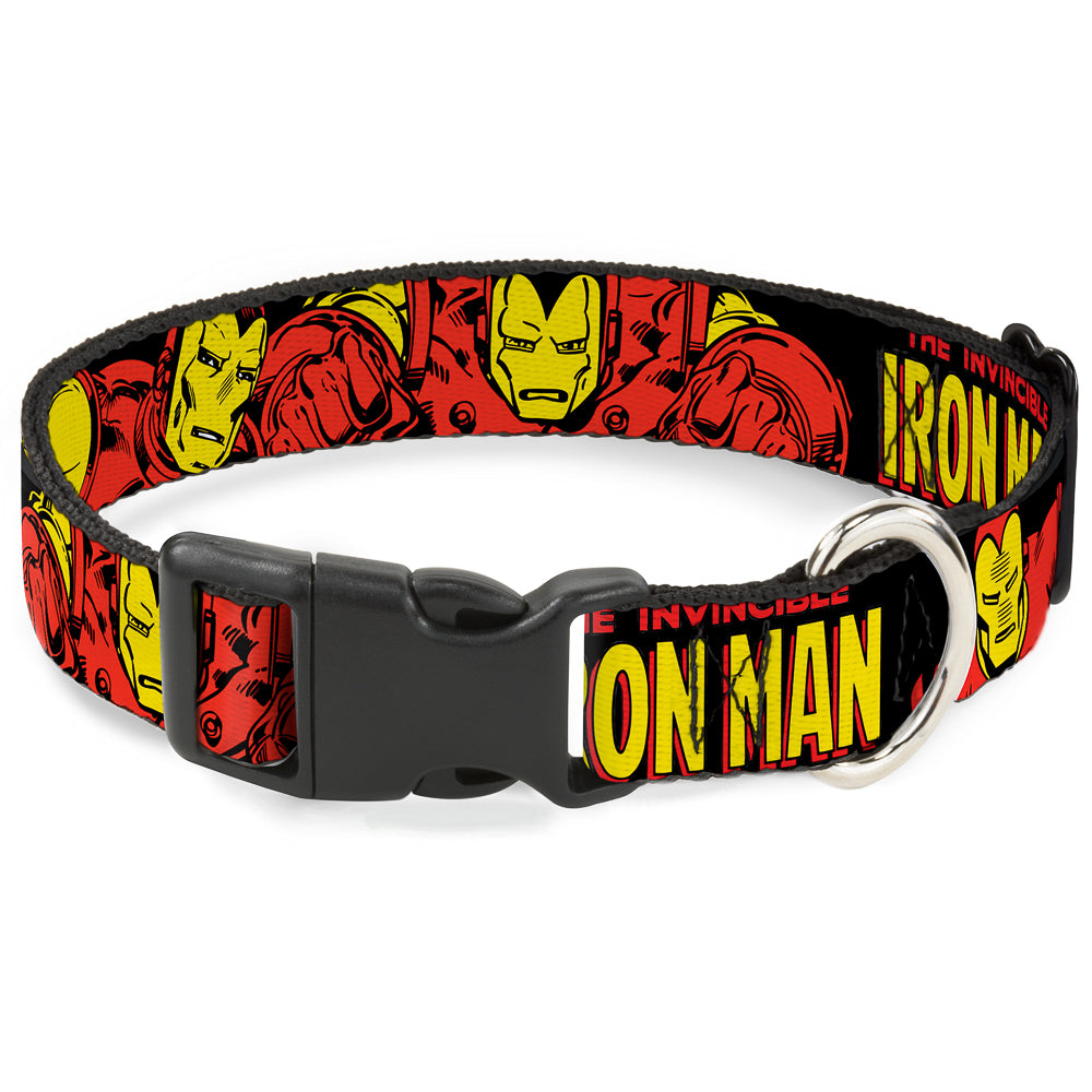 Plastic Clip Collar - THE INVINCIBLE IRON MAN Action Poses Black/Red/Yellow Plastic Clip Collars Marvel Comics