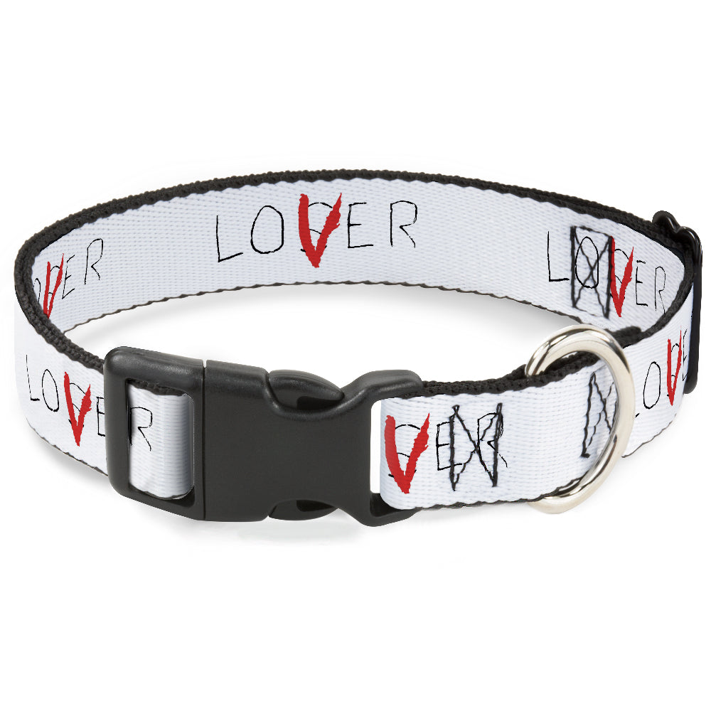 Plastic Clip Collar - It Chapter Two LOSER/LOVER White/Black/Red Plastic Clip Collars IT