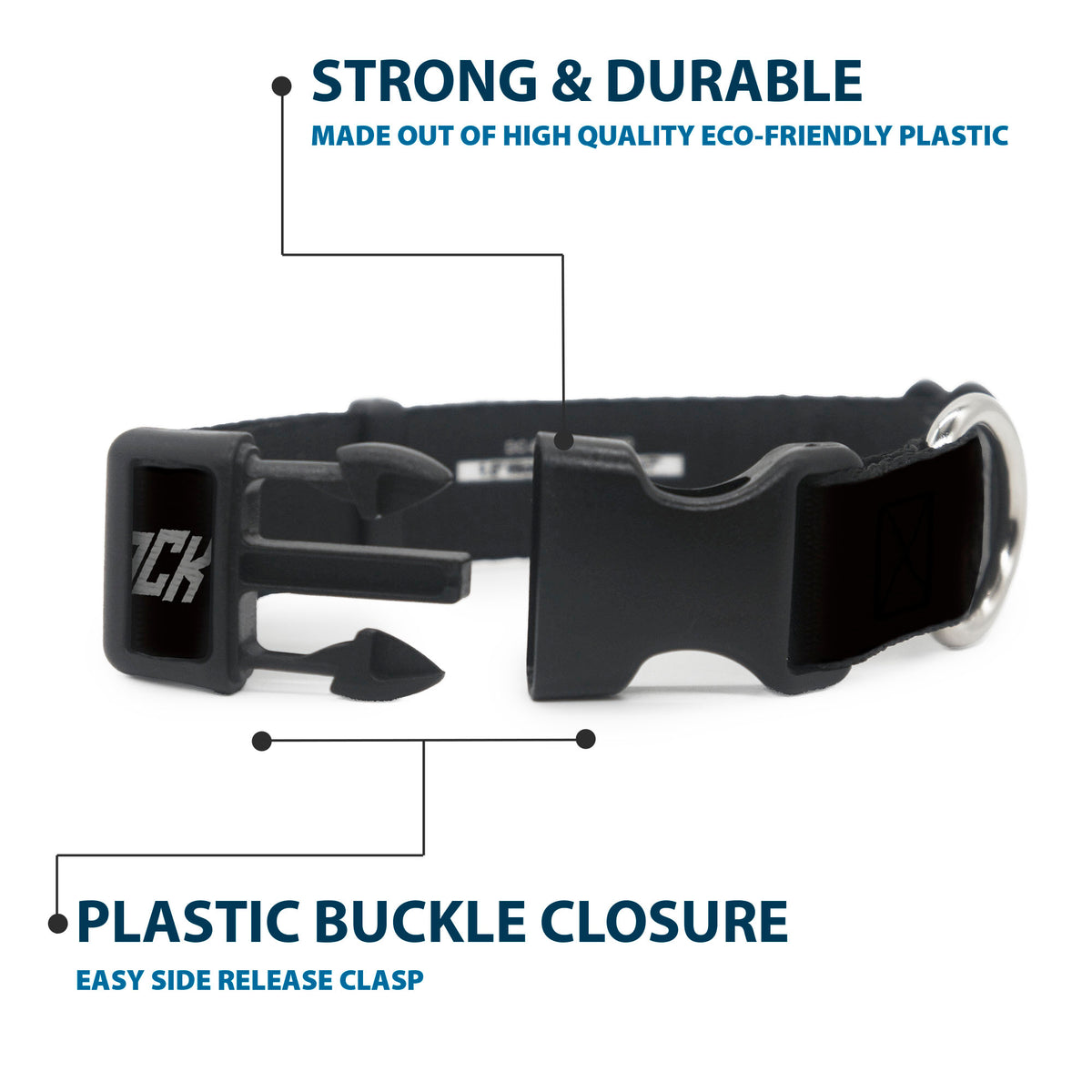 Plastic Clip Collar - IT Pennywise Face COME BACK AND PLAY Black/Red/Gray Plastic Clip Collars IT
