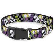 Plastic Clip Collar - Invader Zim GIR DOOM Pose Checker Black/Gray Plastic Clip Collars Invader Zim