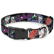 Plastic Clip Collar - The Joker Pose/Cards/HAHAHAHA Black/Gray Plastic Clip Collars DC Comics