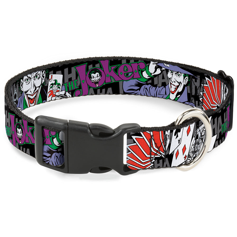 Plastic Clip Collar - The Joker Pose/Cards/HAHAHAHA Black/Gray Plastic Clip Collars DC Comics