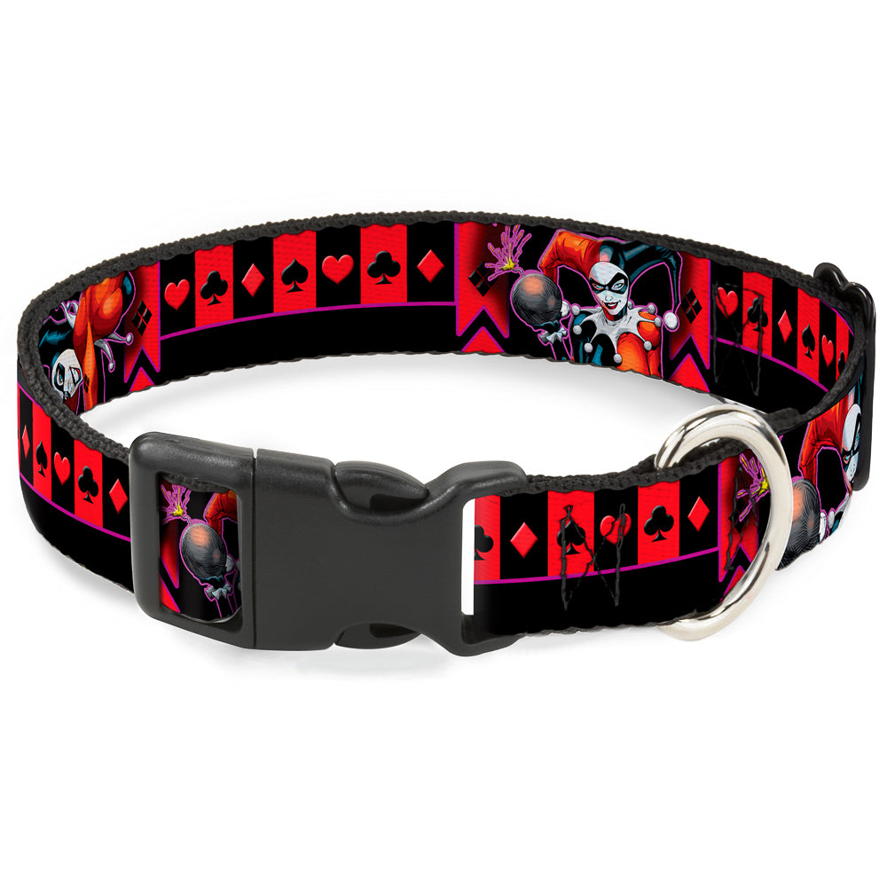Plastic Clip Collar - HARLEY QUINN Bomb Poses/Suits Black/Purple/Red Plastic Clip Collars DC Comics