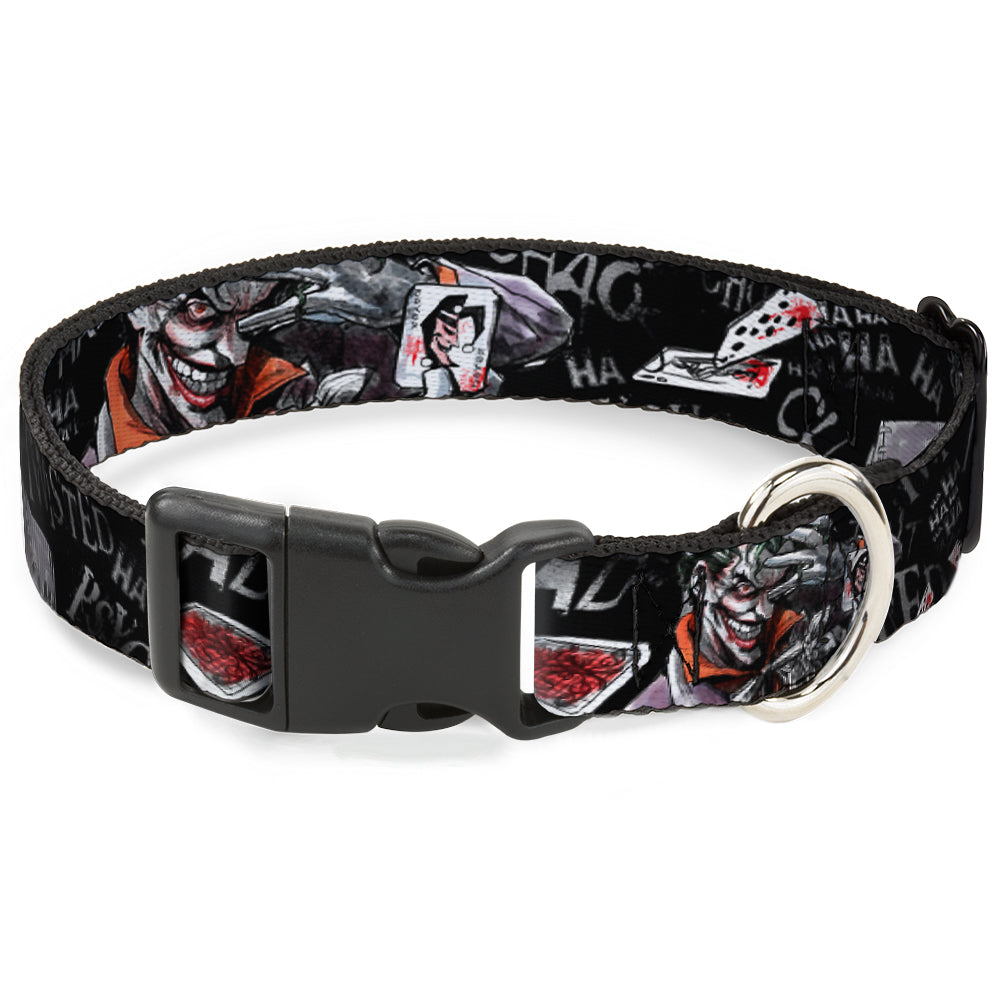 Plastic Clip Collar - Joker BRILLIANTLY TWISTED PSYCHO 2-Poses/Cards Black/Grays Plastic Clip Collars DC Comics