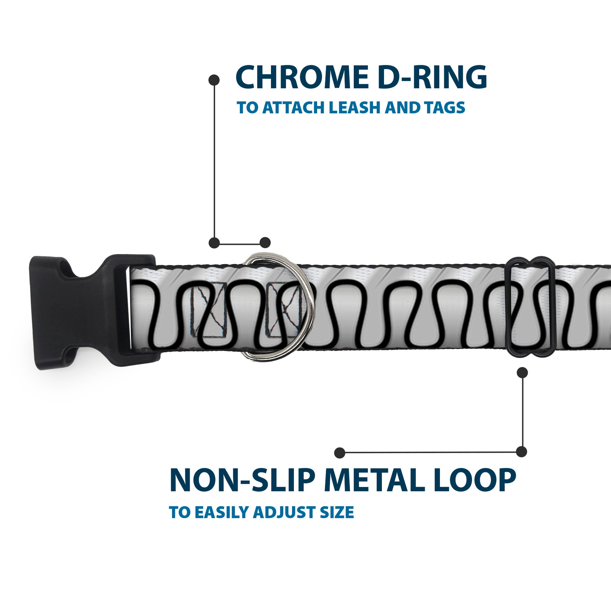 Plastic Clip Collar - Harley Quinn's Collar Ruffle White/Black Plastic Clip Collars DC Comics