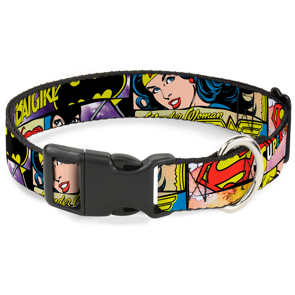 Plastic Clip Collar - Superheroines Wonder Woman/Supergirl/Batgirl Plastic Clip Collars DC Comics