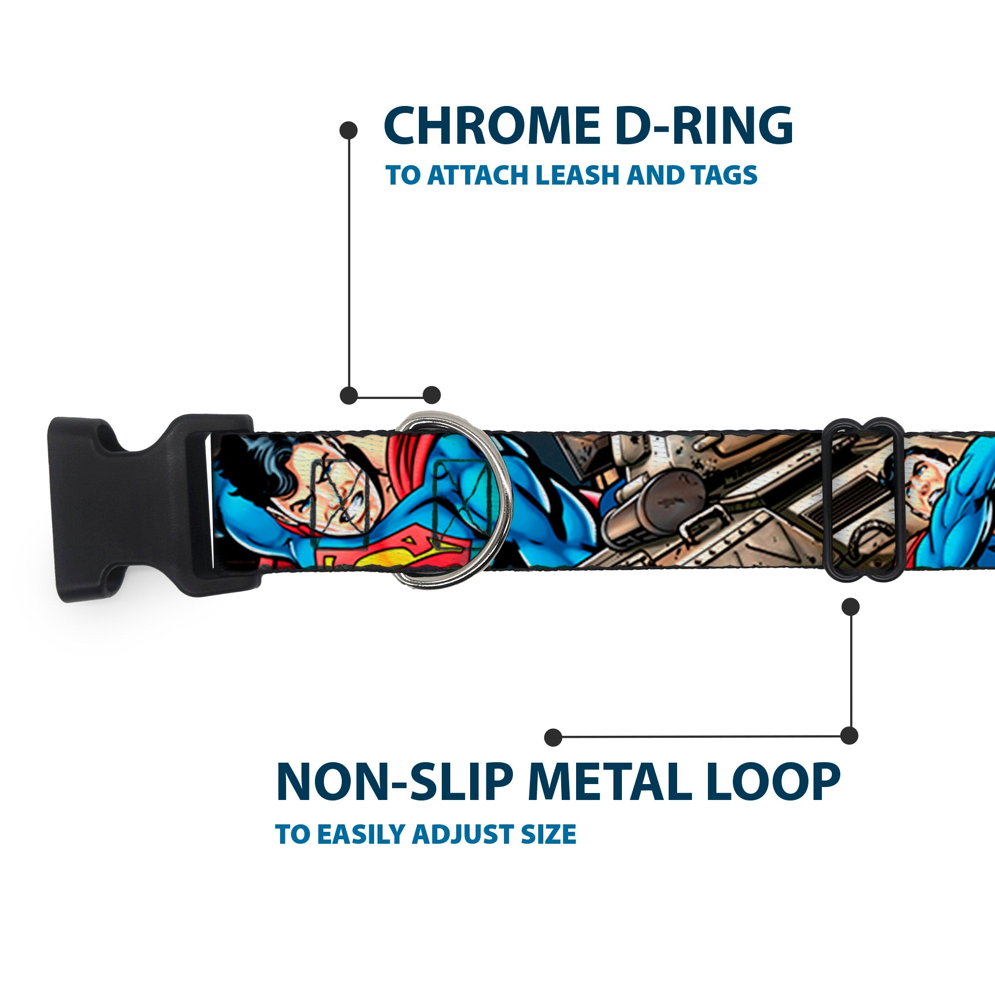 Plastic Clip Collar - Superman Metropolis Face-Off Plastic Clip Collars DC Comics