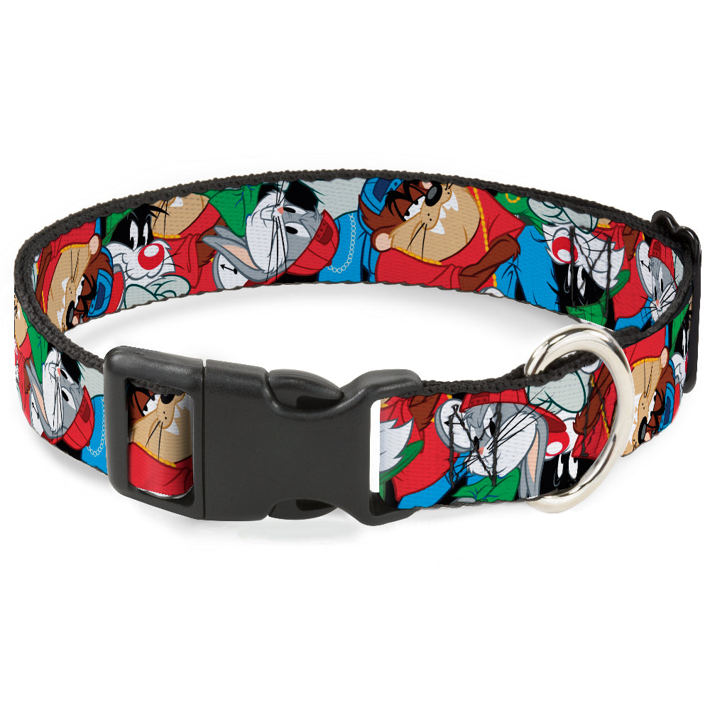 Plastic Clip Collar - Looney Tunes 3-B-Boy Stance Character Poses Stacked Plastic Clip Collars Looney Tunes