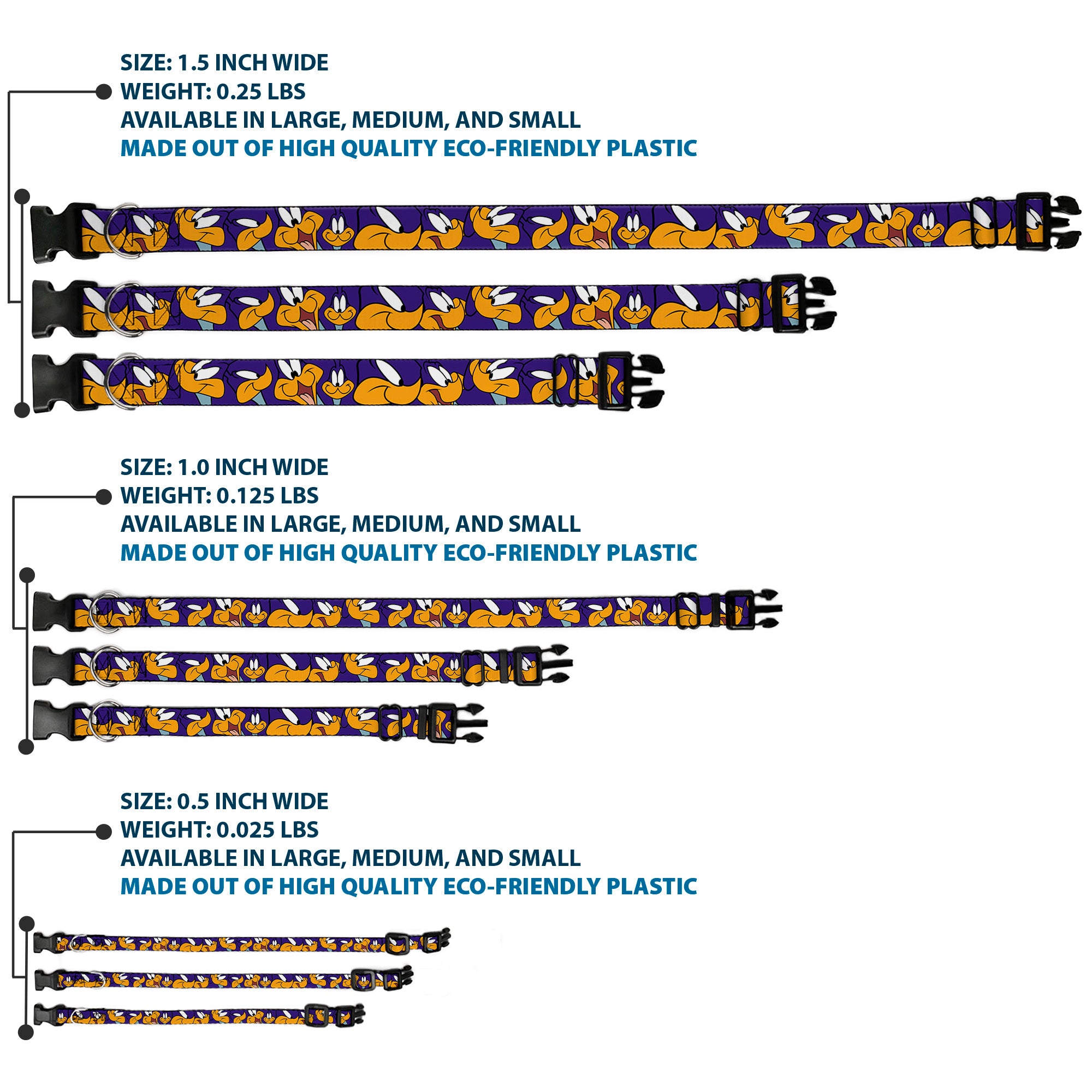 Plastic Clip Collar - Road Runner Expressions Royal Plastic Clip Collars Looney Tunes