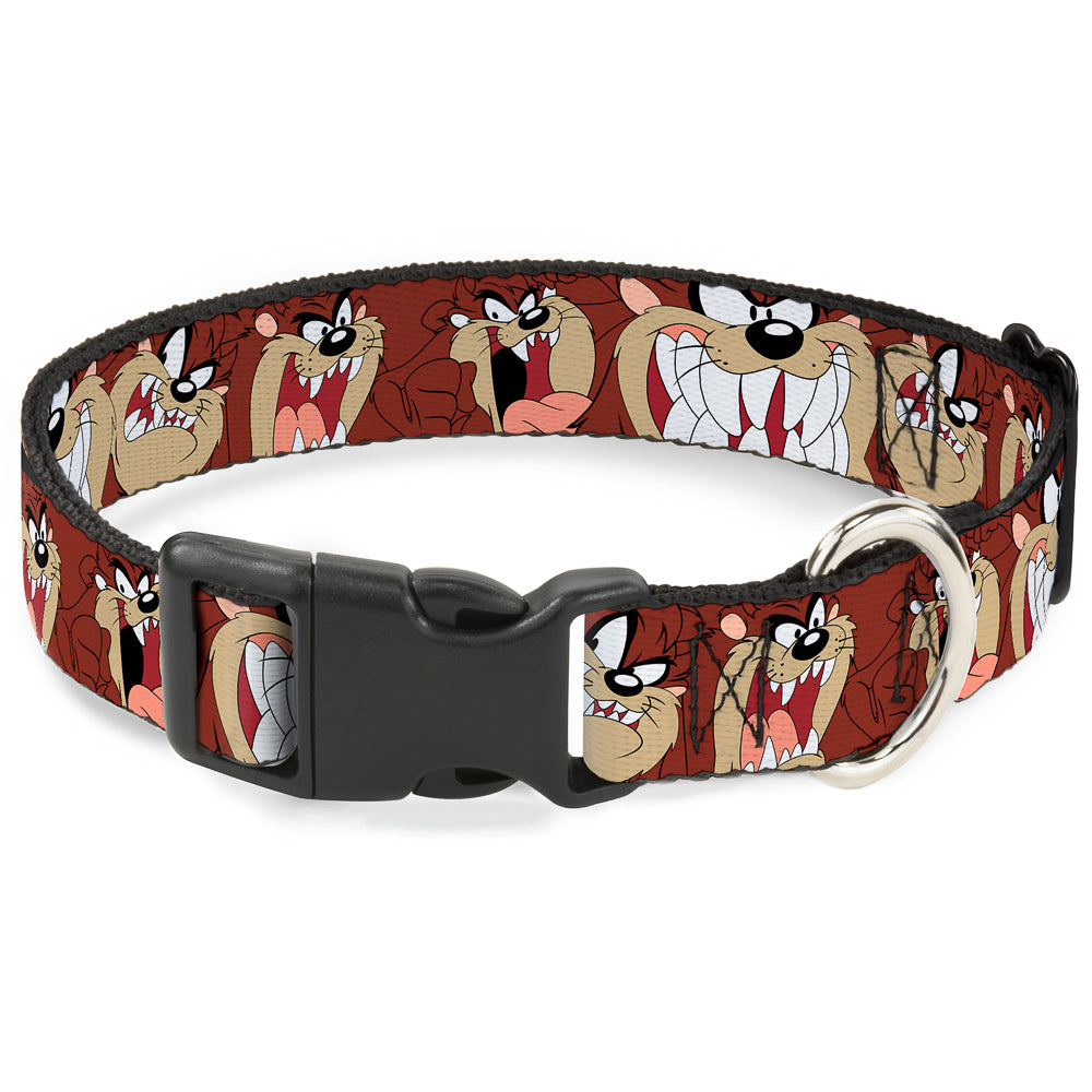 Plastic Clip Collar - Tasmanian Devil Expressions Brown Plastic Clip Collars Looney Tunes
