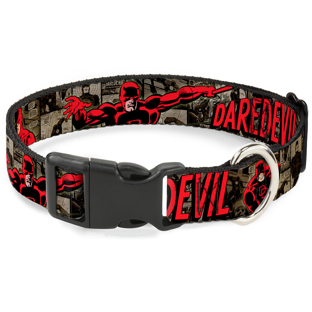 Plastic Clip Collar - DAREDEVIL Action Poses/Comic Panels Grays/Red Plastic Clip Collars Marvel Comics
