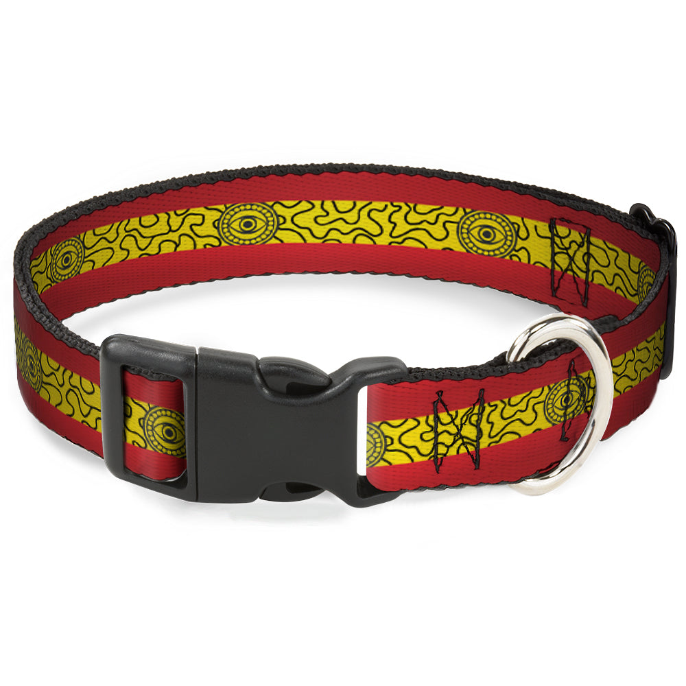 Plastic Clip Collar - Doctor Strange Eye of Agamotto Stripe Red/Gold/Black Plastic Clip Collars Marvel Comics