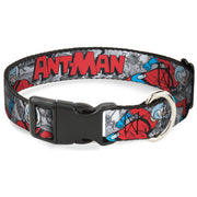 Plastic Clip Collar - Classic ANT-MAN 3-Poses/Comic Stacked Grays/Black/Red Plastic Clip Collars Marvel Comics
