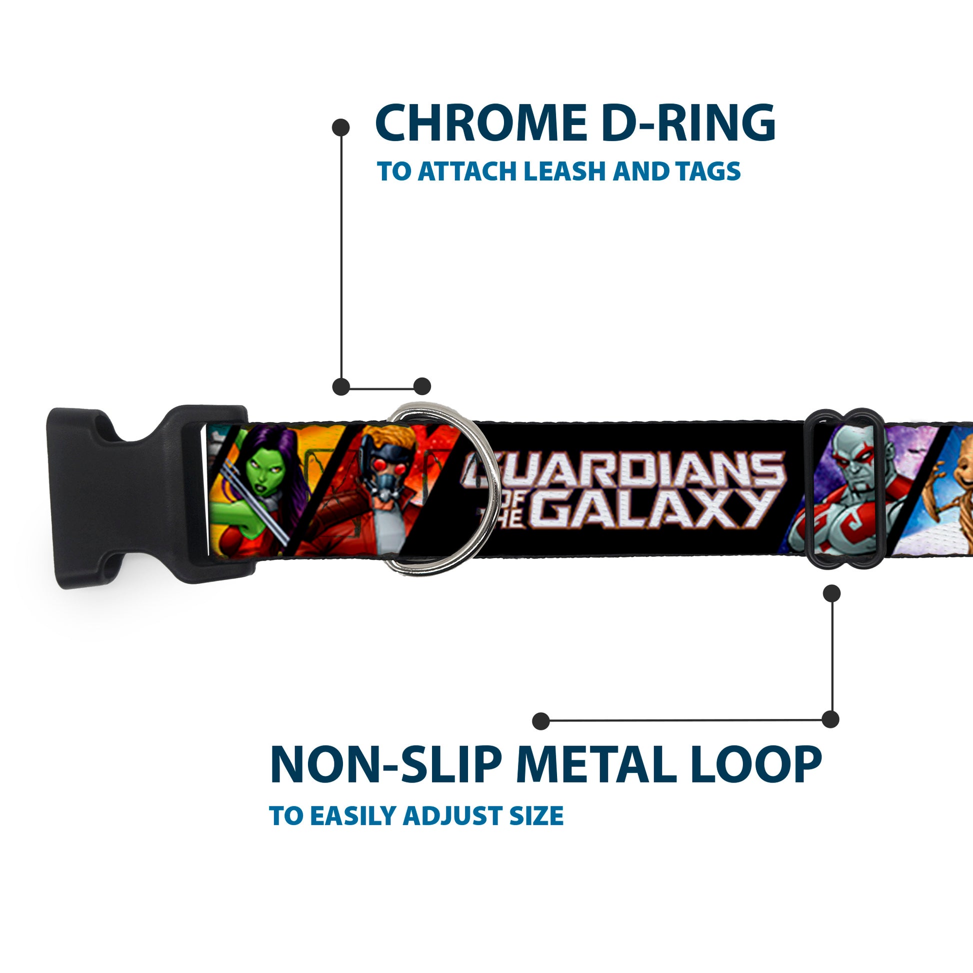 Plastic Clip Collar - GUARDIANS OF THE GALAXY 5-Character Pose Blocks Plastic Clip Collars Marvel Comics