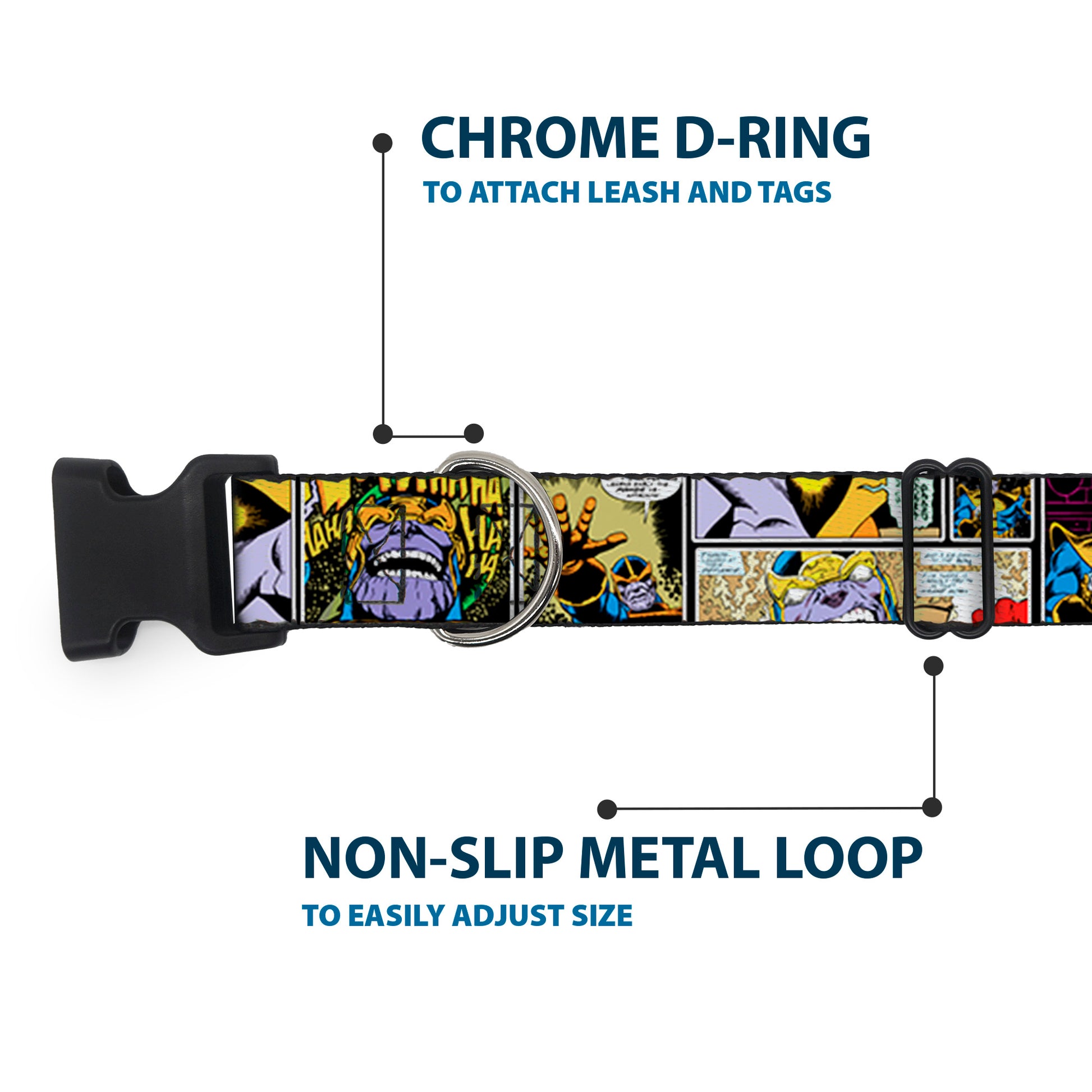 Plastic Clip Collar - Thanos Comic Scene Blocks Plastic Clip Collars Marvel Comics