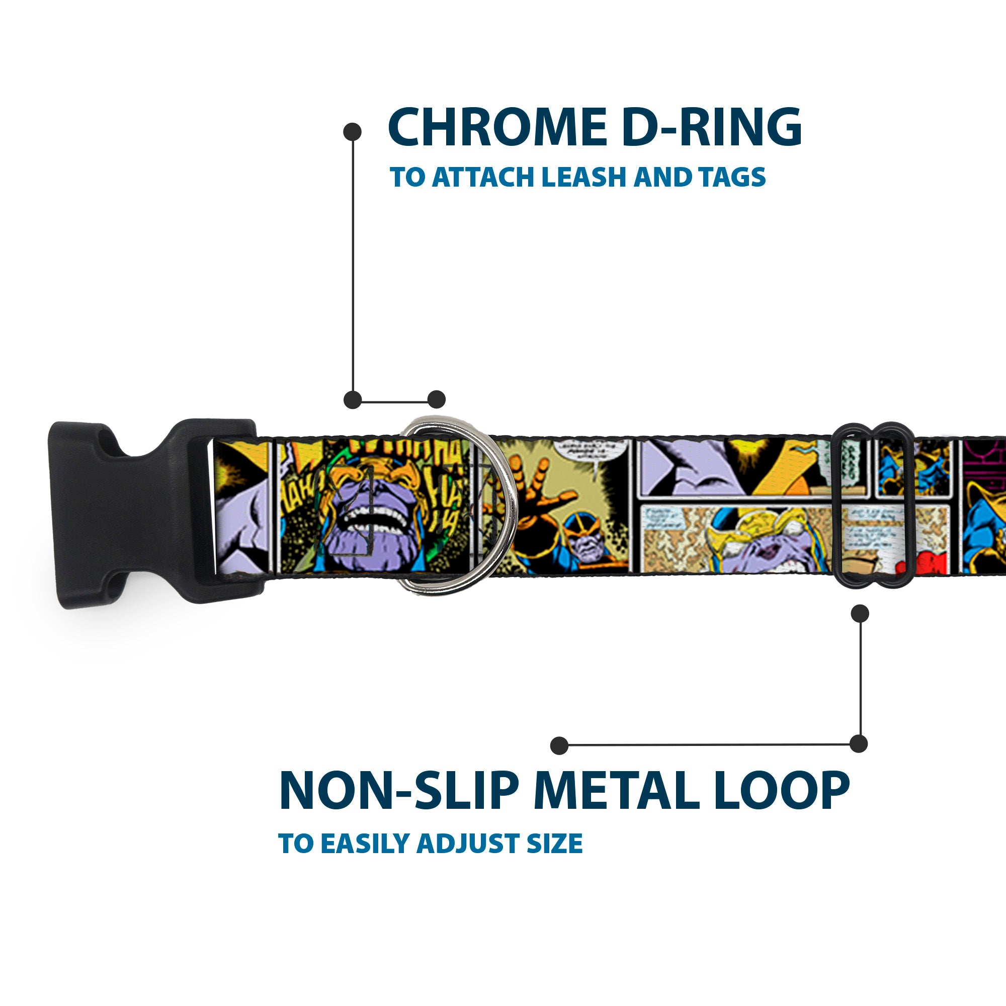 Plastic Clip Collar - Thanos Comic Scene Blocks Plastic Clip Collars Marvel Comics