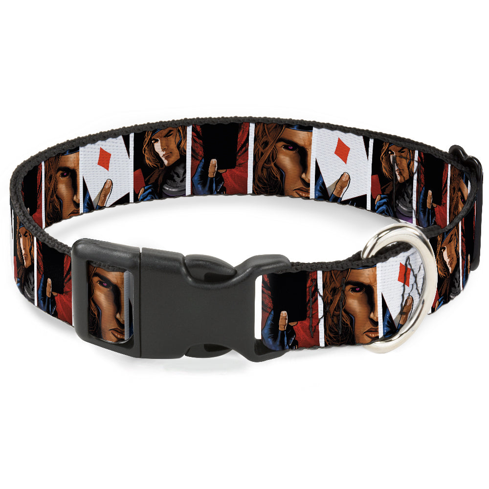 Plastic Clip Collar - X-Men Gambit Cards 4-Pose Blocks Plastic Clip Collars Marvel Comics