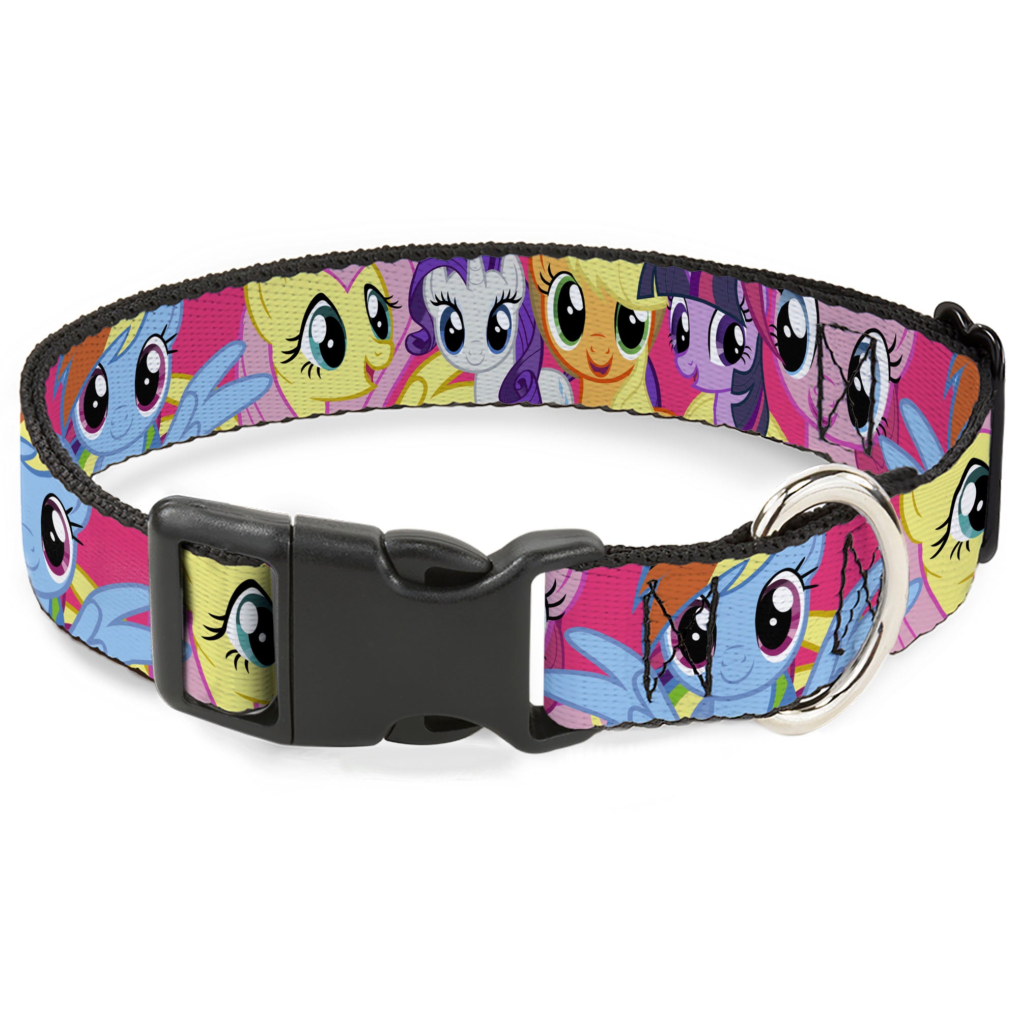 Plastic Clip Collar - My Little Pony Mane Six Eye Expressions Close-Up Multi Color Plastic Clip Collars My Little Pony