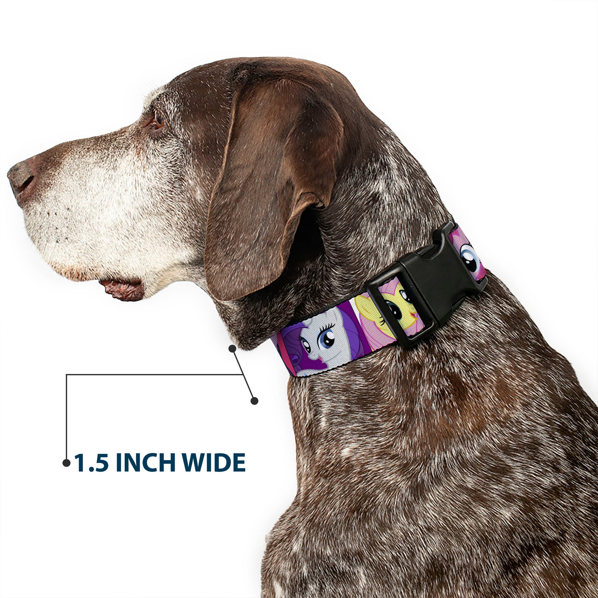 Plastic Clip Collar - My Little Pony Mane Six Ponies Expressions Blocks Multi Color Plastic Clip Collars My Little Pony