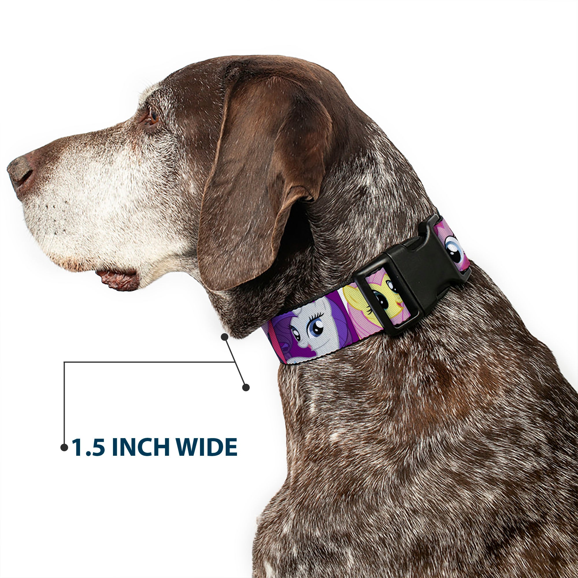 Plastic Clip Collar - My Little Pony Mane Six Ponies Expressions Blocks Multi Color Plastic Clip Collars My Little Pony