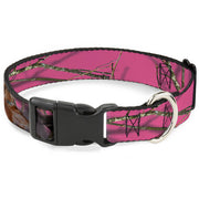 Plastic Clip Collar - Mossy Oak Country Roots Camo Fuchsia Plastic Clip Collars Mossy Oak